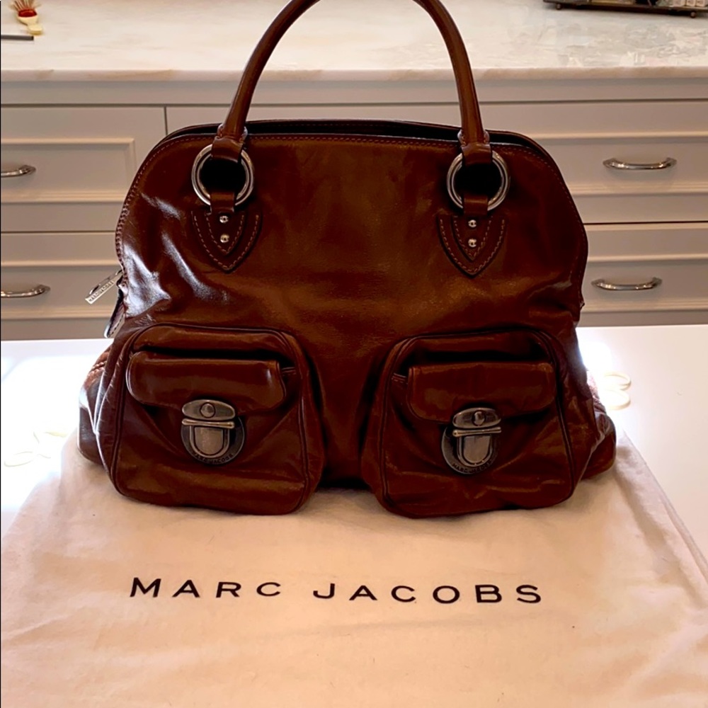 MARC JACOBS BLAKE BROWN LEATHER SATCHEL VINTAGE